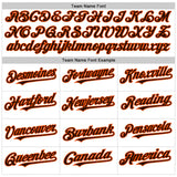 Custom White Brown-Orange Line Authentic Baseball Jersey
