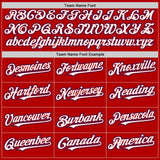 Custom Red White-Royal Line Authentic Baseball Jersey