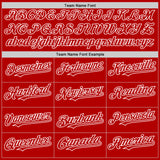 Custom Red White Line Authentic Baseball Jersey
