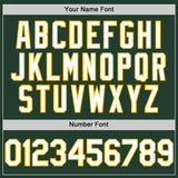 Custom Green White-Gold Line Authentic Baseball Jersey