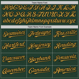 Custom Green Old Gold-Black Line Authentic Baseball Jersey