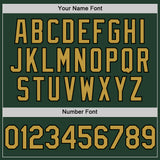 Custom Green Old Gold-Black Line Authentic Baseball Jersey