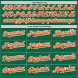 Custom Kelly Green Orange-White Line Authentic Baseball Jersey