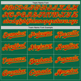 Custom Kelly Green Red-Gold Line Authentic Baseball Jersey