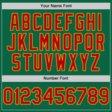 Custom Kelly Green Red-Gold Line Authentic Baseball Jersey