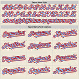 Custom Cream Light Blue-Red Line Authentic Baseball Jersey