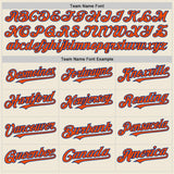 Custom Cream Orange-Royal Line Authentic Baseball Jersey