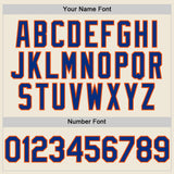 Custom Cream Royal-Orange Line Authentic Baseball Jersey