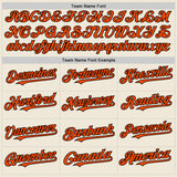 Custom Cream Orange-Black Line Authentic Baseball Jersey