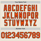Custom Cream Orange-Black Line Authentic Baseball Jersey