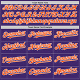 Custom Purple Orange-White Line Authentic Baseball Jersey