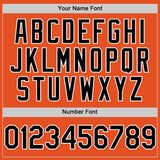 Custom Orange Black-White Line Authentic Baseball Jersey