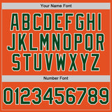 Custom Orange Green-White Line Authentic Baseball Jersey