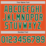 Custom Orange Kelly Green-White Line Authentic Baseball Jersey