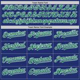 Custom Royal Kelly Green-White Line Authentic Baseball Jersey