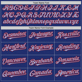 Custom Royal Light Blue-Red Line Authentic Baseball Jersey
