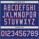 Custom Royal Light Blue-Red Line Authentic Baseball Jersey