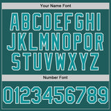 Custom Teal White Line Authentic Baseball Jersey