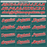 Custom Teal Red-White Line Authentic Baseball Jersey