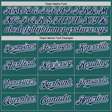 Custom Teal Navy-White Line Authentic Baseball Jersey