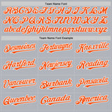 Custom Gray Orange-White Line Authentic Baseball Jersey