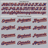 Custom Gray Royal-Orange Line Authentic Baseball Jersey
