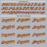 Custom Gray Purple-Gold Line Authentic Baseball Jersey