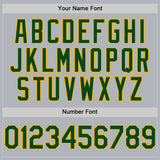 Custom Gray Green-Gold Line Authentic Baseball Jersey