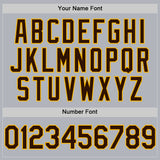 Custom Gray Brown-Gold Line Authentic Baseball Jersey