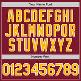 Custom Crimson Gold-White Line Authentic Baseball Jersey