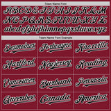 Custom Crimson Black-White Line Authentic Baseball Jersey
