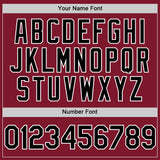 Custom Crimson Black-White Line Authentic Baseball Jersey