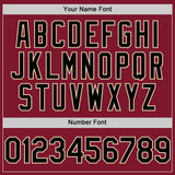 Custom Crimson Black-Cream Line Authentic Baseball Jersey
