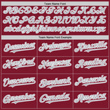 Custom Crimson Gray-White Line Authentic Baseball Jersey