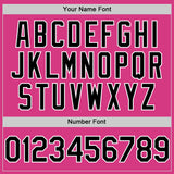 Custom Pink Black-White Line Authentic Baseball Jersey