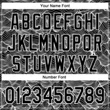 Custom Black White 3D Pattern Design Abstract Mountains Authentic Baseball Jersey