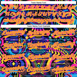 Custom Black Gold-Pink 3D Pattern Design Abstract Painting Authentic Baseball Jersey