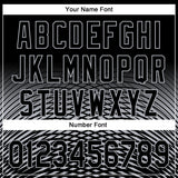 Custom Black Gray 3D Pattern Design Gradient Lines Authentic Baseball Jersey