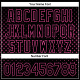 Custom Black Pink 3D Pattern Design Geometric Stars Authentic Baseball Jersey