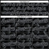 Custom Black Gray 3D Pattern Design Halftone Geometric Shapes Authentic Baseball Jersey