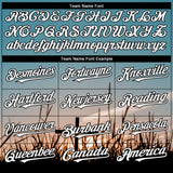 Custom Teal White-Black 3D Pattern Design Religion Cross Jesus Christ Good Friday Authentic Baseball Jersey