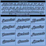 Custom Light Blue Black 3D Pattern Design Feather Performance T-Shirt