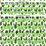 Custom White Aurora Green 3D Pattern Design Cactus Festival Authentic Baseball Jersey