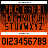 Custom Black Orange 3D Pattern Design Gradient Square Shapes Performance T-Shirt