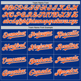 Custom Royal Orange-White 3D Pattern Design Gradient Style Twinkle Star Authentic Baseball Jersey