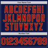 Custom Navy Red-Old Gold 3D Pattern Design Gradient Style Twinkle Star Authentic Baseball Jersey