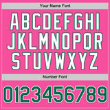 Custom Pink Kelly Green-White 3D Pattern Design Gradient Style Twinkle Star Authentic Baseball Jersey