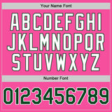 Custom Pink Green-White 3D Pattern Design Gradient Style Twinkle Star Authentic Baseball Jersey