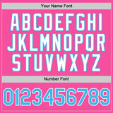 Custom Pink Sky Blue-White 3D Pattern Design Gradient Style Twinkle Star Authentic Baseball Jersey