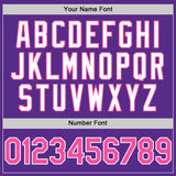 Custom Purple Pink-White 3D Pattern Design Gradient Style Twinkle Star Authentic Baseball Jersey